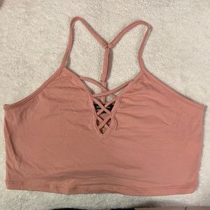 Pink crop top